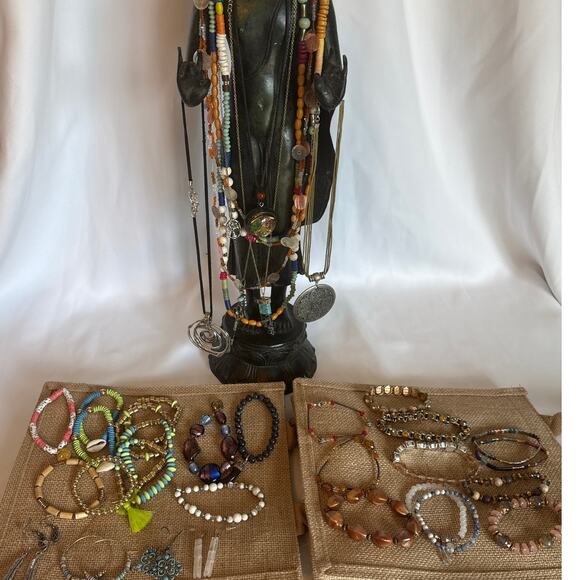 Boho-Jewerly Jewelry - Mixed Lot Boho-Style Jewelry Necklaces, Bracelets, Earrings Boho Jewelry Bundle